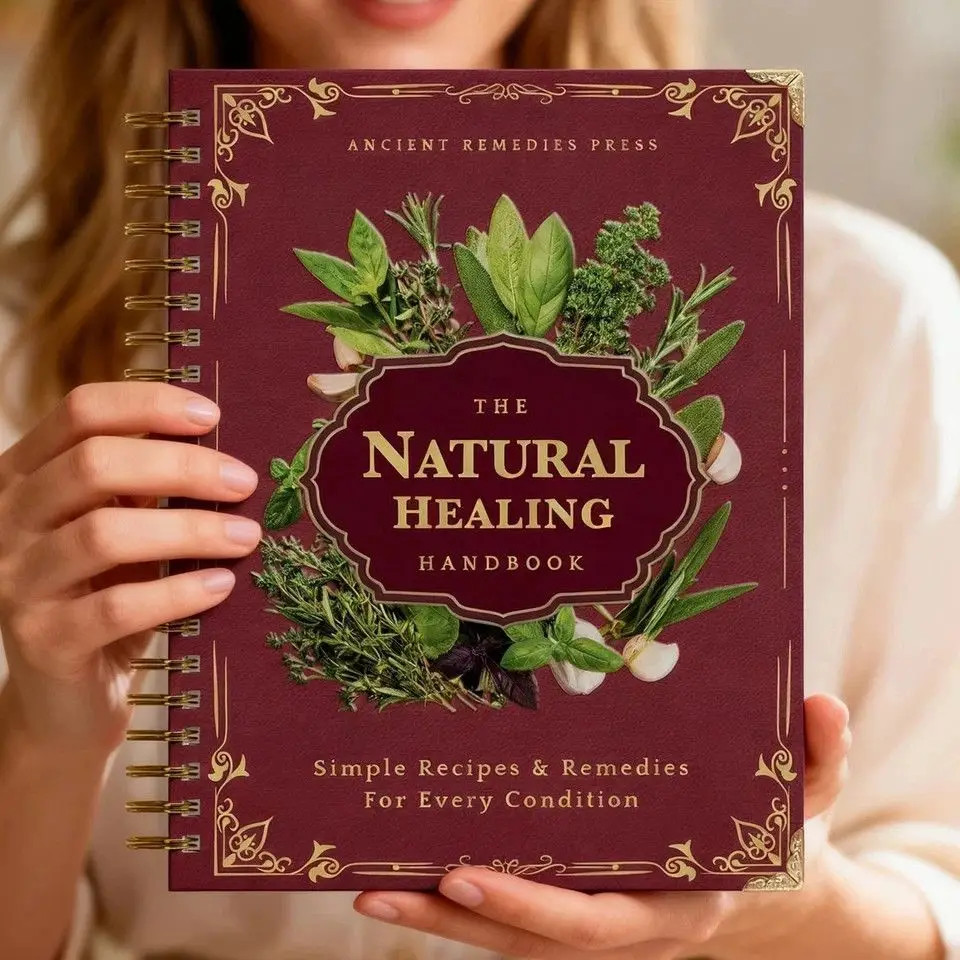 Natural Healing Handbook Herbal Remedies Spiral Notebook Plant Lovers Book