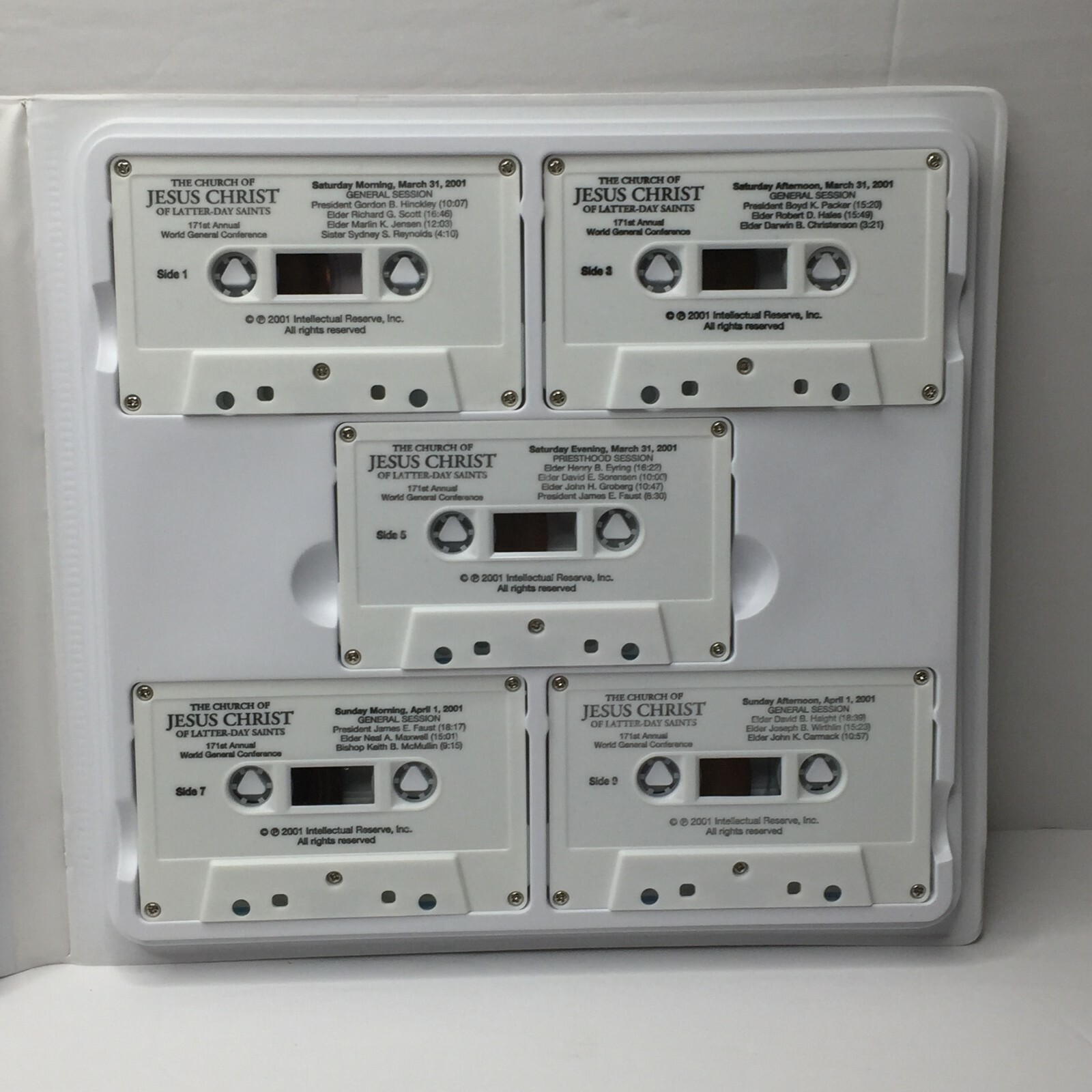 171st LDS General Conference 5 Audio Cassette Tapes Latter Day Saints April 2001