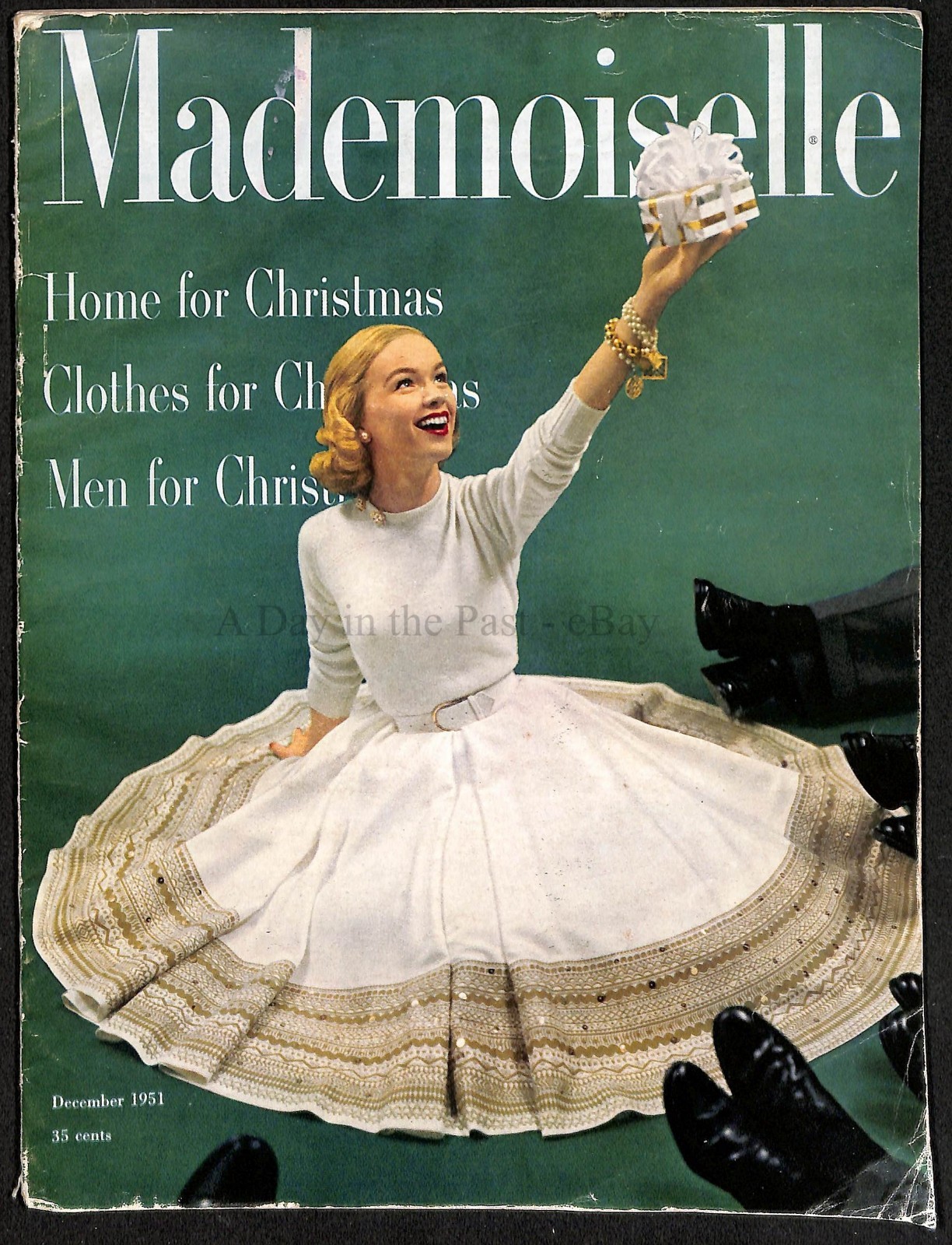 Super Rare Vintage Mademoiselle Magazine December 1951 | Christmas 132 pages
