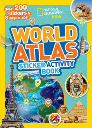 World Atlas Sticker Activity Book – Paperback By National Geographic Kids – GOOD