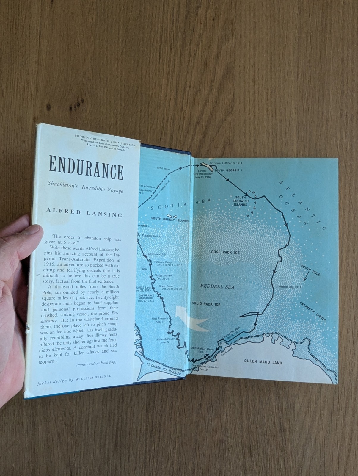 ENDURANCE by ALFRED LANSING – 1959 1st EDITION HARDCOVER w/ DUST JACKET