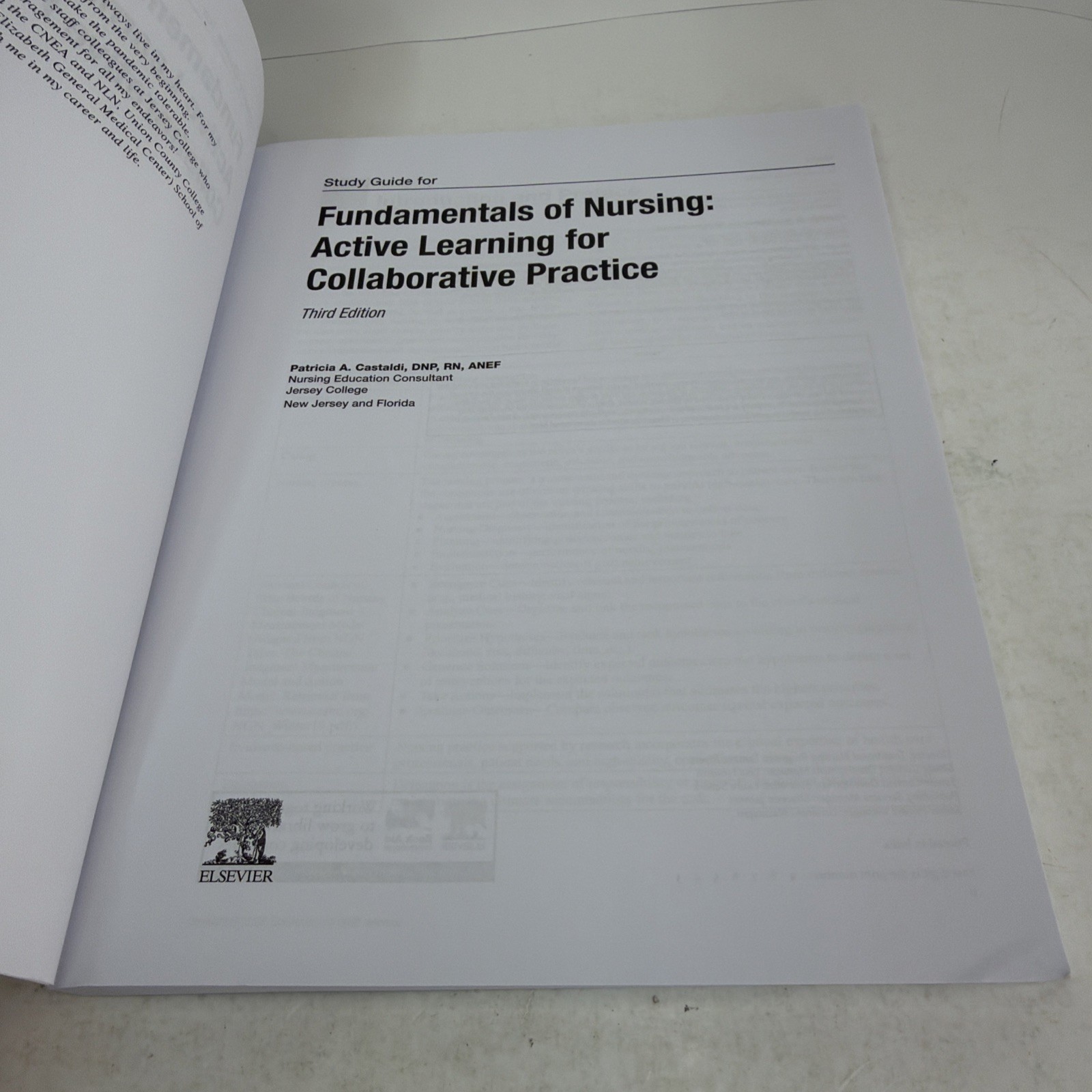 Study Guide for Fundamentals of Nursing Third Edition Paperback
