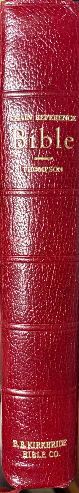 Thompson Chain Reference Bible 1964 Genuine Burgundy Cowhide Leather -VG