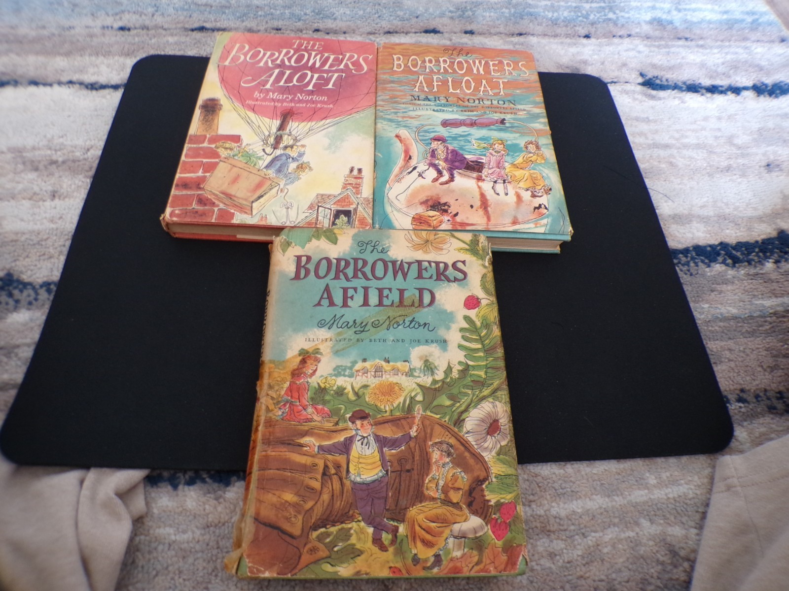 3 Vintage Mary Norton The Borrowers Books – One First Edition – HC/DJ