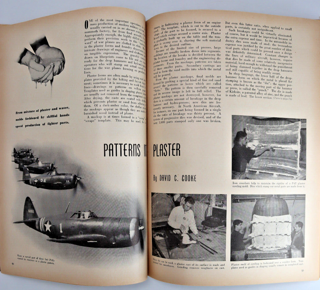 1943 World War II Air Progress Military Aviation Magazine Illustrated 76p