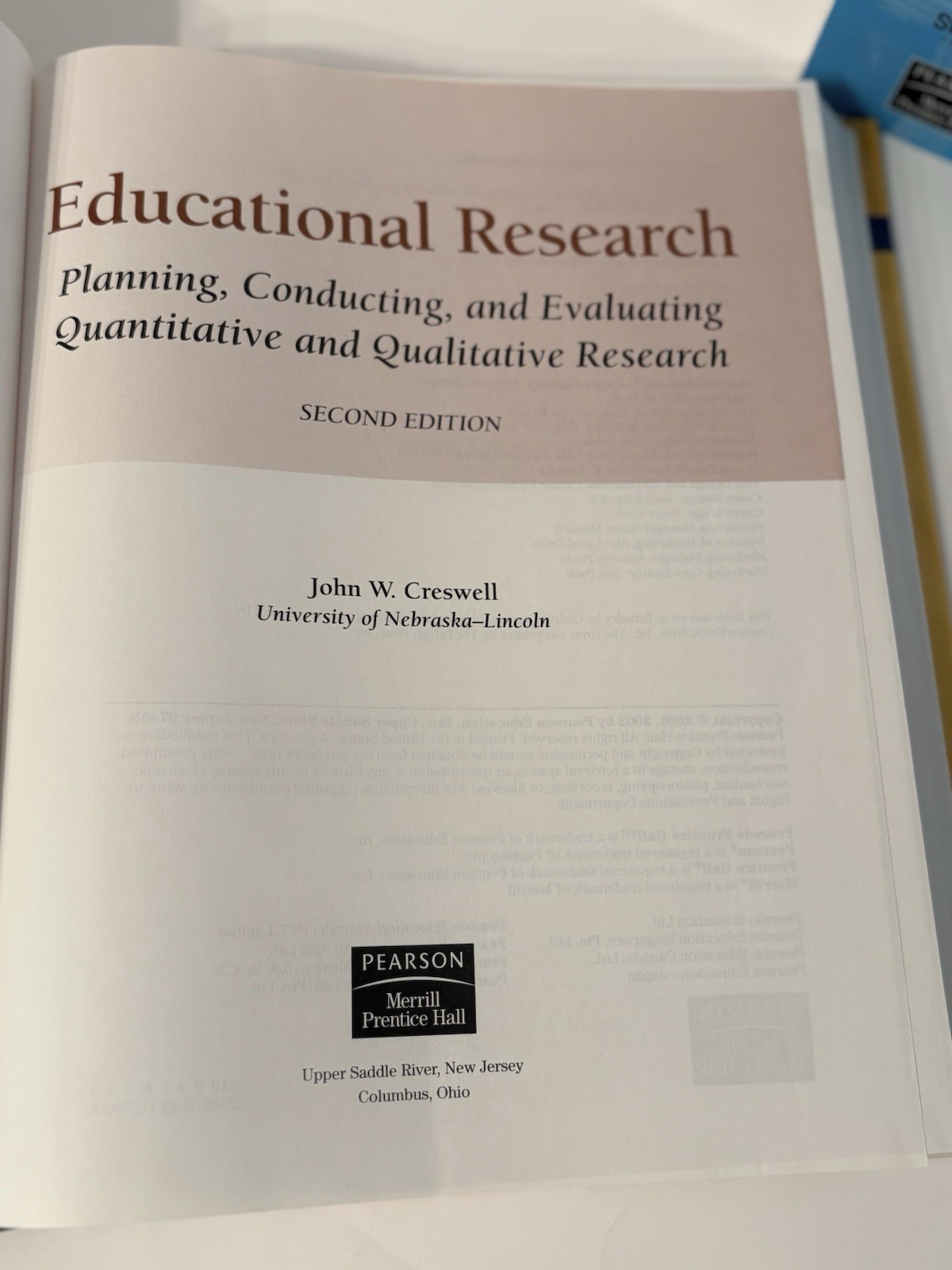 Educational Research 2nd Edition HC Book & PB Study Guide By John W Creswell