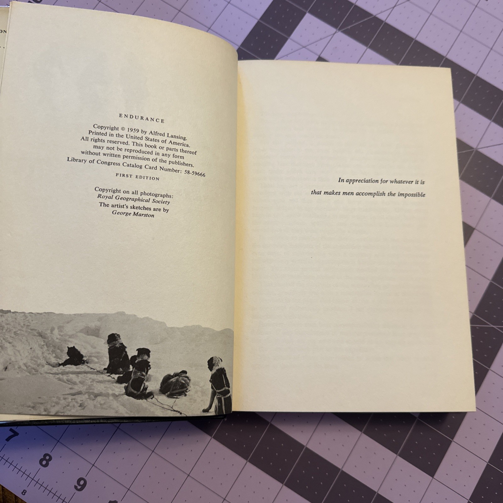 Endurance by Alfred Lansing 1st Printing, 1st Edition (Hardcover. Price clipped)