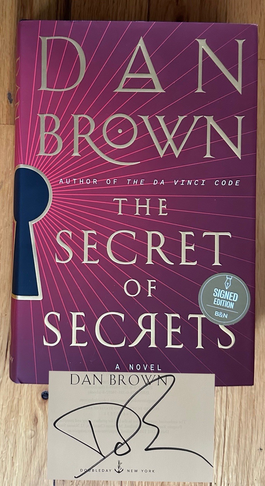 SIGNED The Secret of Secrets: A Novel by Dan Brown 2025 Doubleday 1st Edition HC