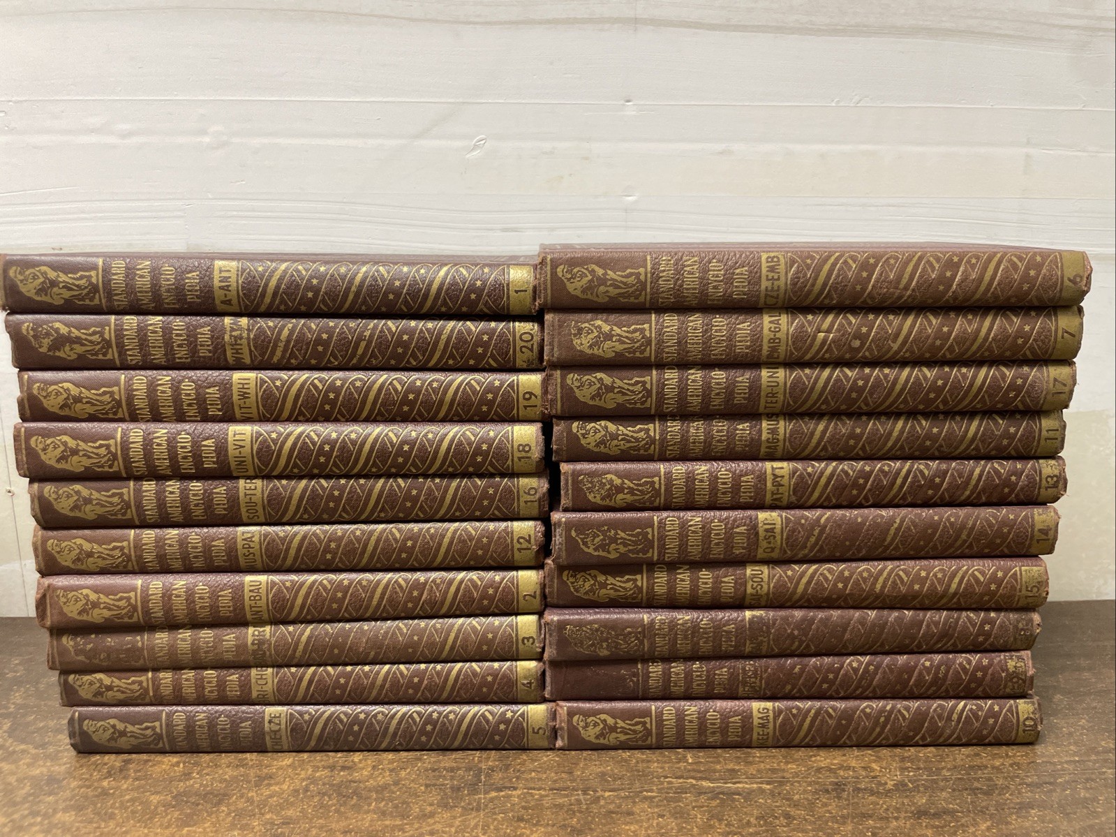 The Standard American Encyclopedia Complete Set of 20 Volumes 1939-1941 Vintage