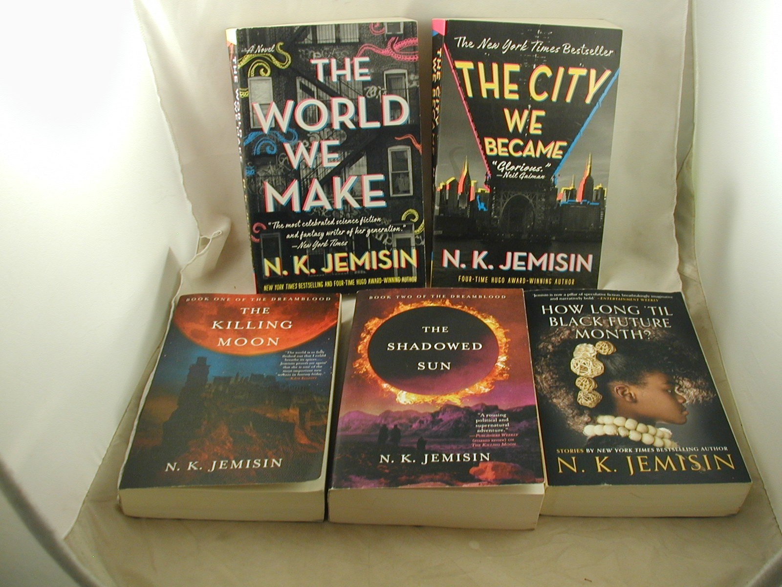 N K Jemisin 5 Books Dreamblood + Great Cities Series + Stories Fantasy Sci Fi