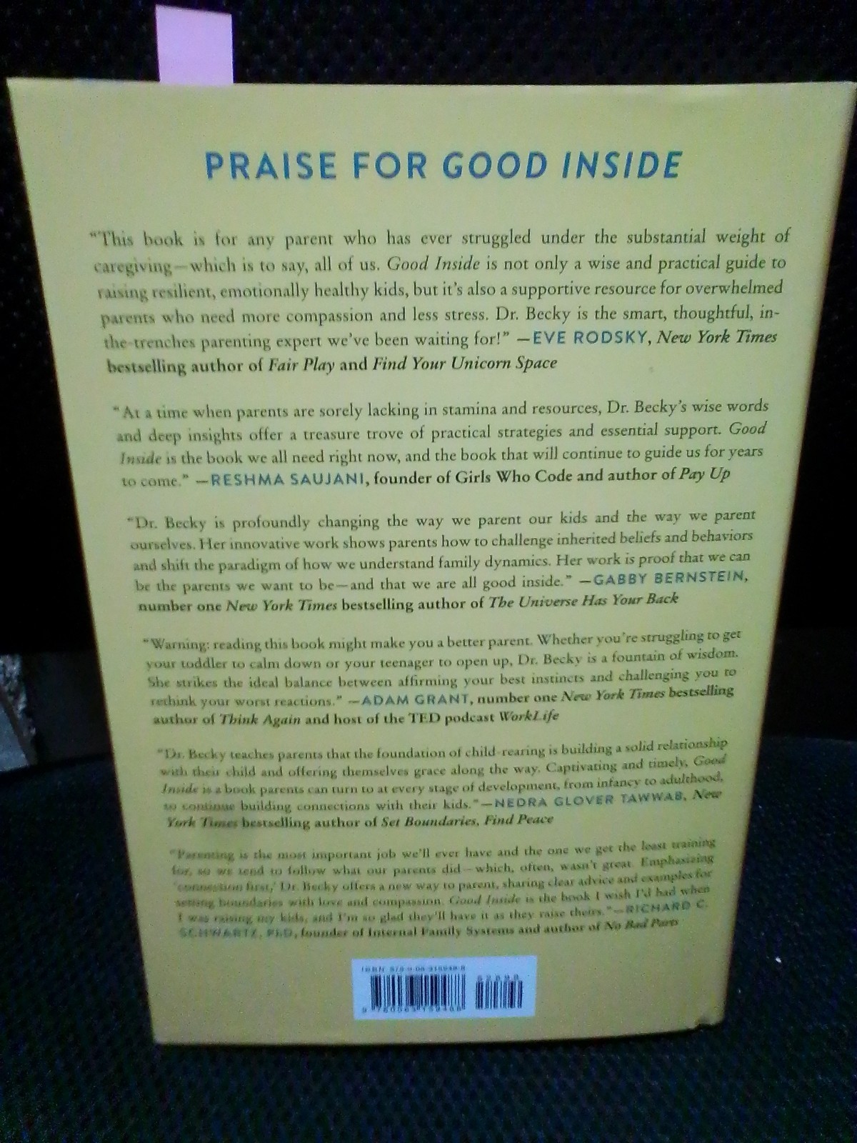 Good Inside: A Practical Guide to – Hardcover, by Kennedy Dr. Becky LIKE NEW