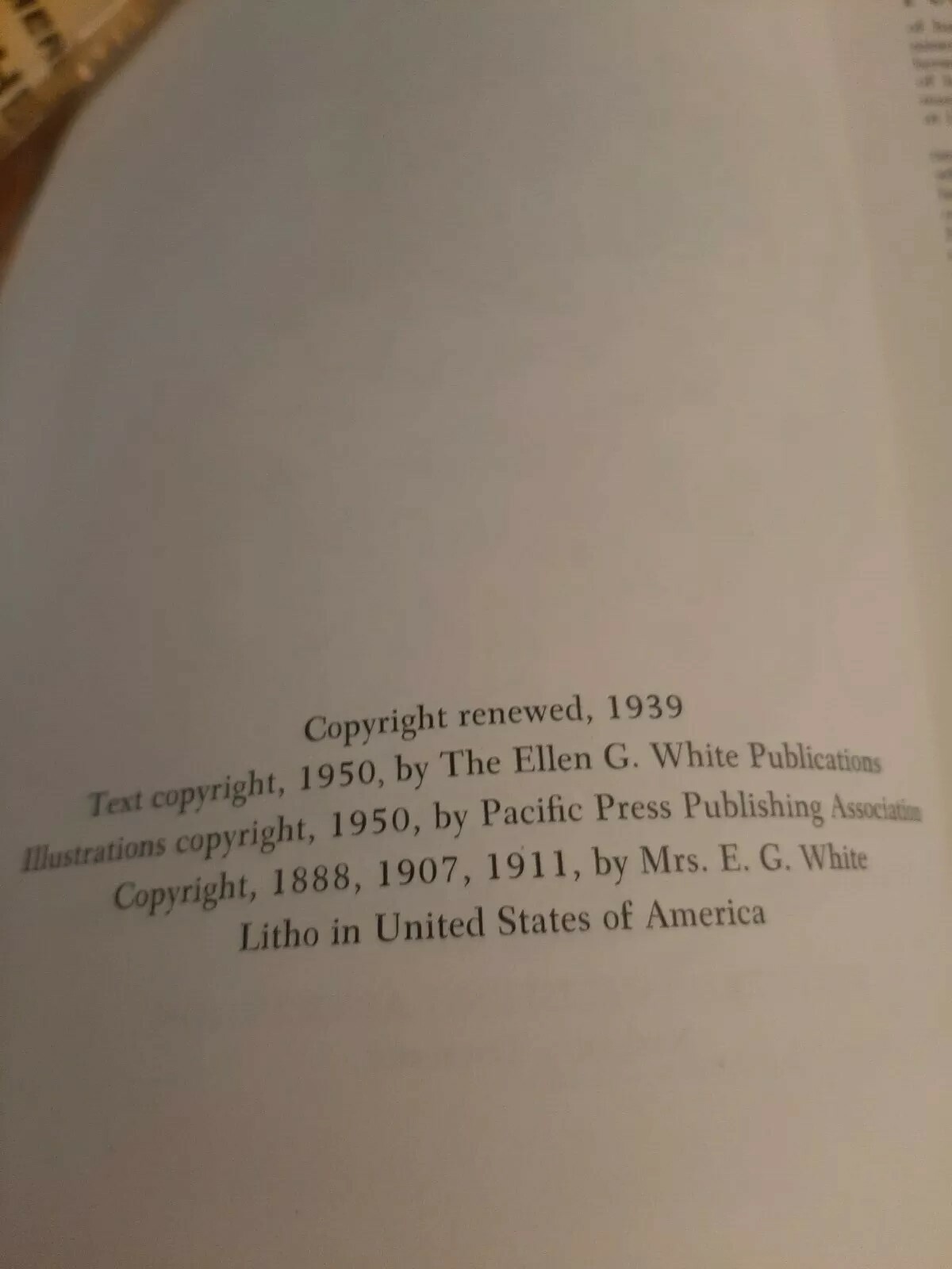 The Triumph Of God’s Love by E.G. White Book Copywright 1939, 1950 656 Pages
