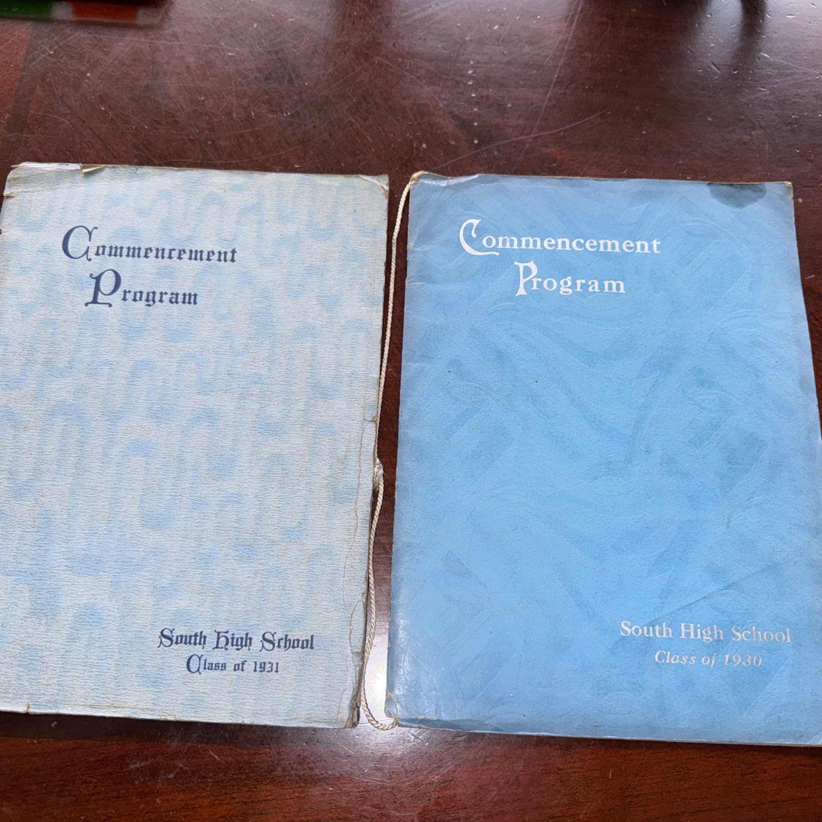 1930 & 1931 Commencement Week Program From South High School Columbus, Ohio