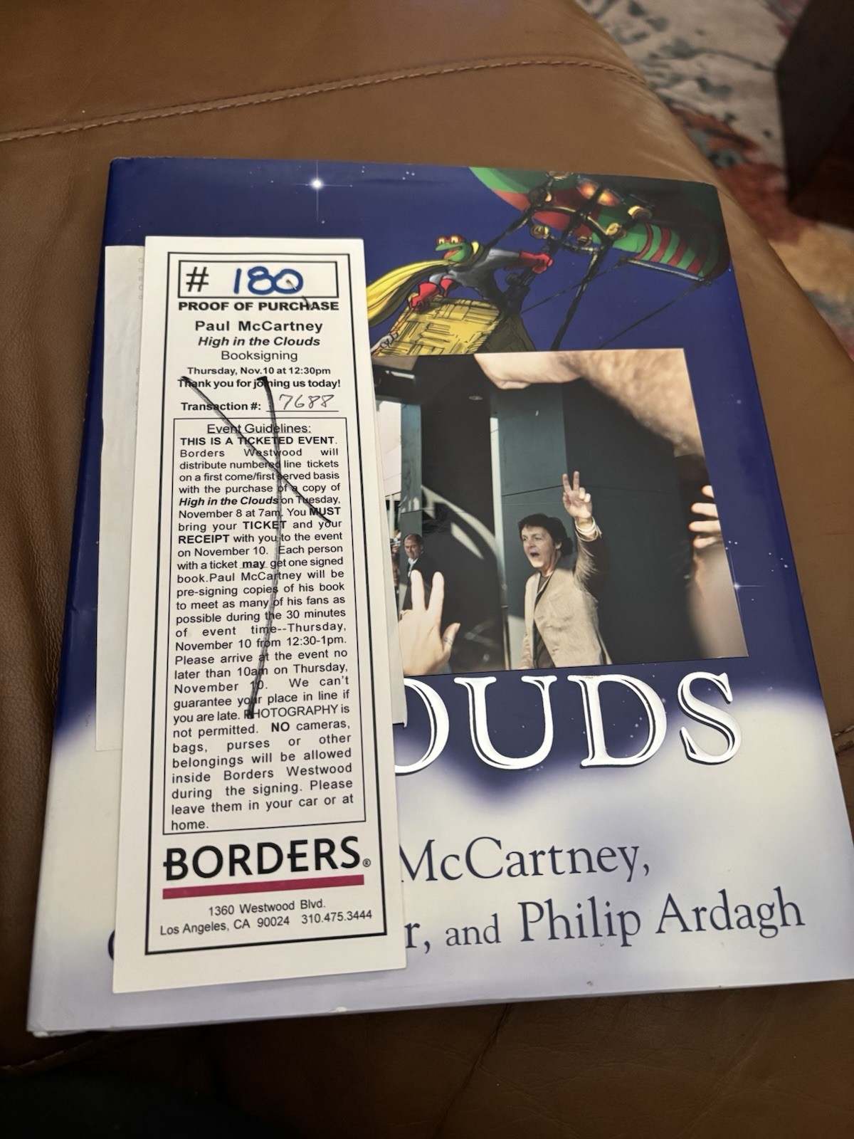 Paul McCartney “High In The Clouds” AUTOGRAPHED Hardcover First Edition 2005