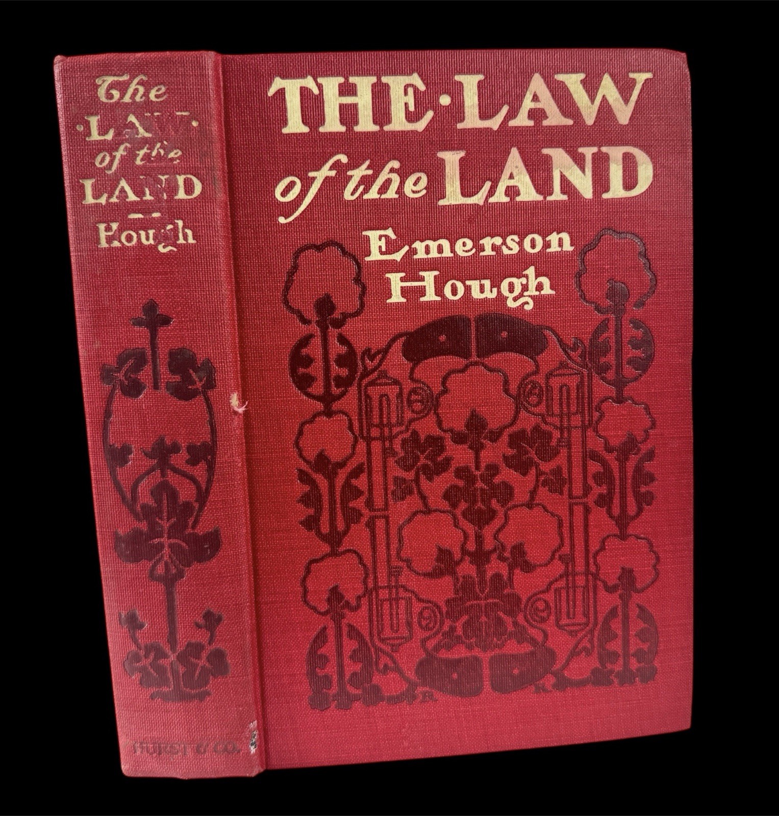 The Law Of The Land Emerson Hough HC c1904 Hurst & Co Red Cloth Cover