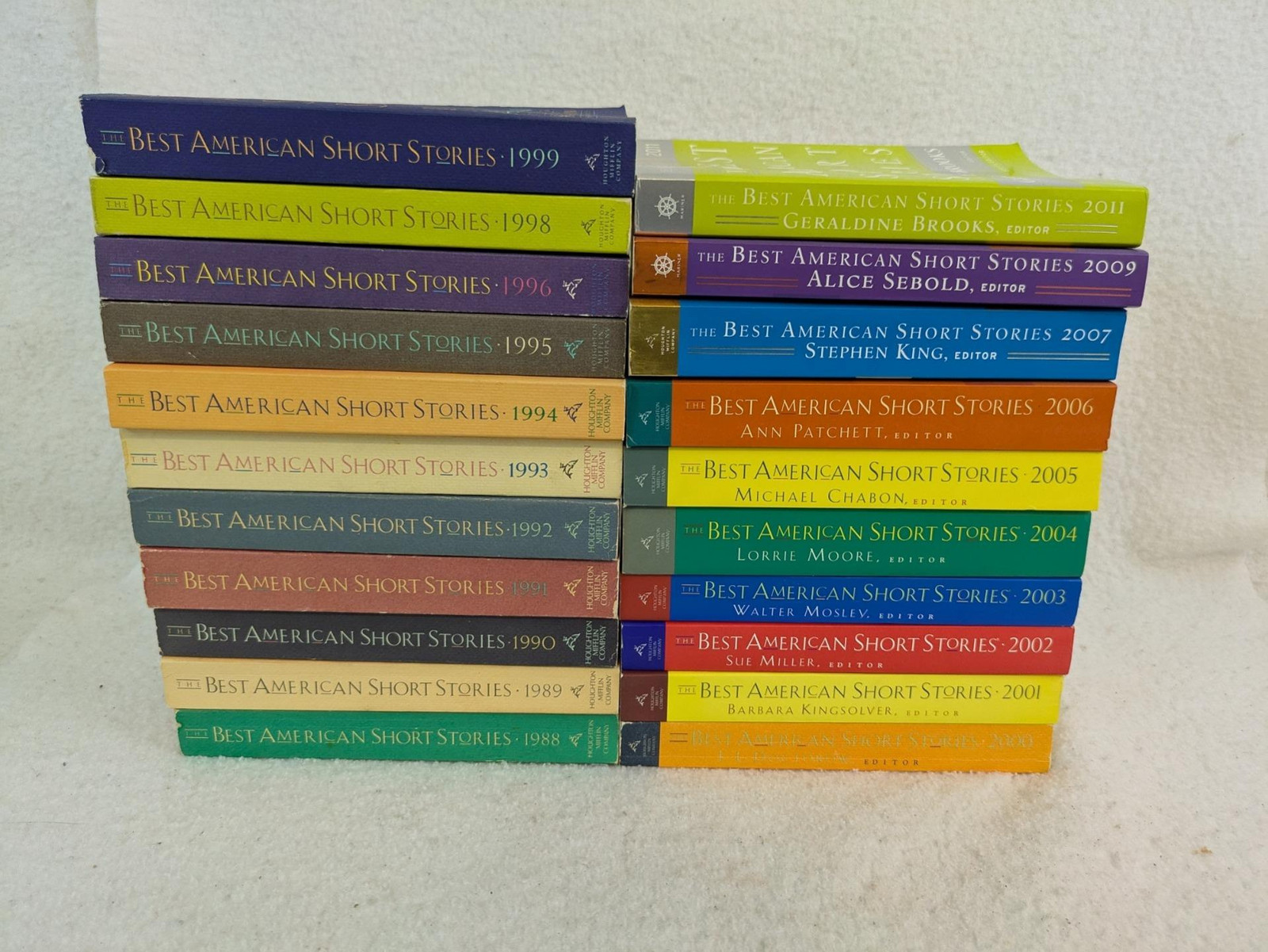 Lot of 21 of THE BEST AMERICAN SHORT STORIES 1988-1996, 1998-2007, 2009 & 2011