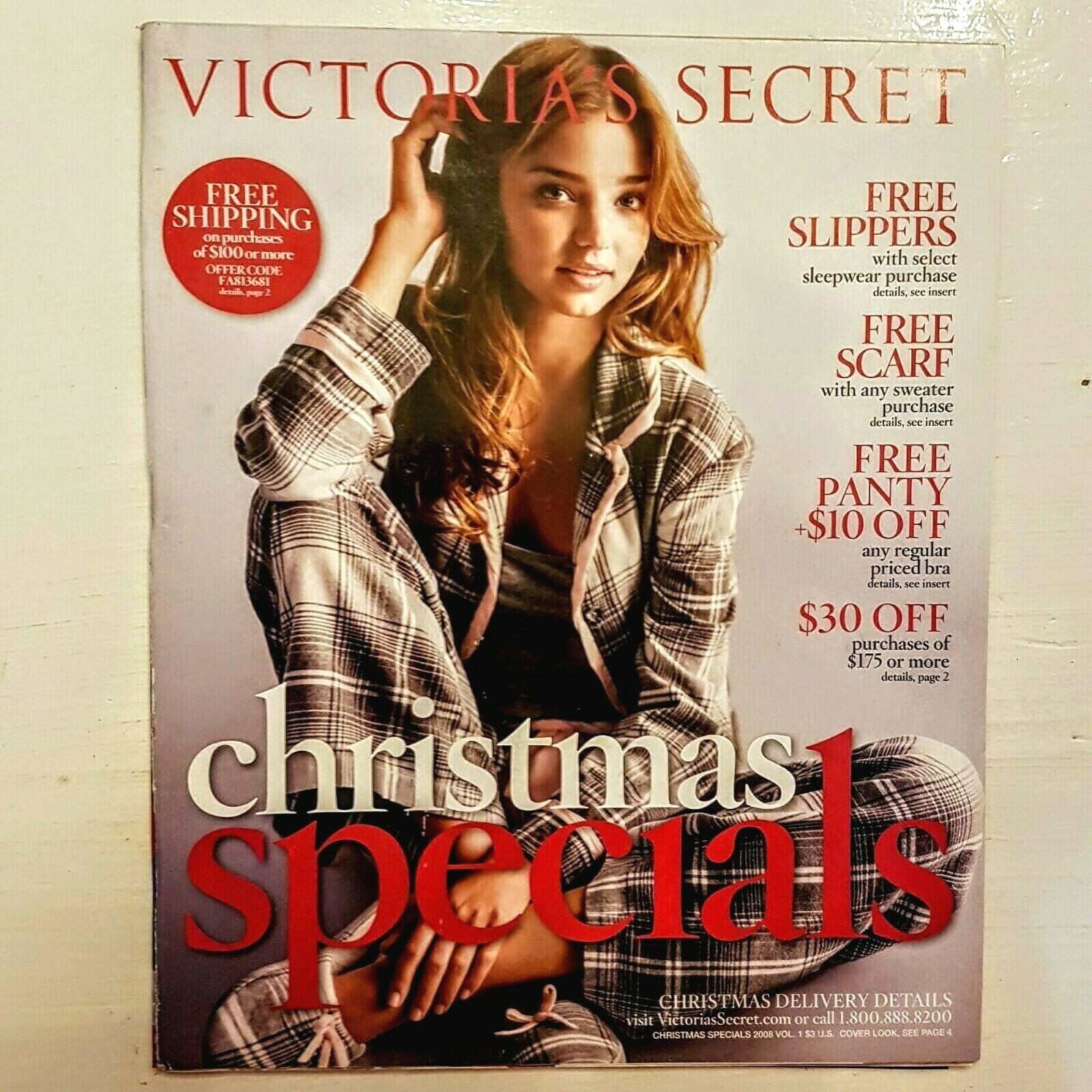 Victoria’s Secret Lingerie Catalog 2008 Christmas Miranda Kerr cover 116 pages