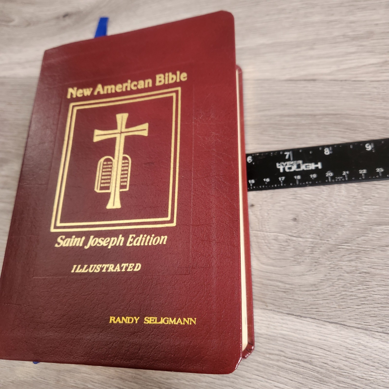 Vintage Saint Joseph New American Bible Red Leather Illustrated Gold Edges Catho