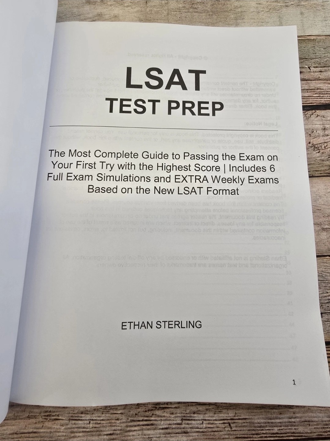 LSAT Test Prep 2025 Book The NEW Ethan sterling 6 Full practice test NEW