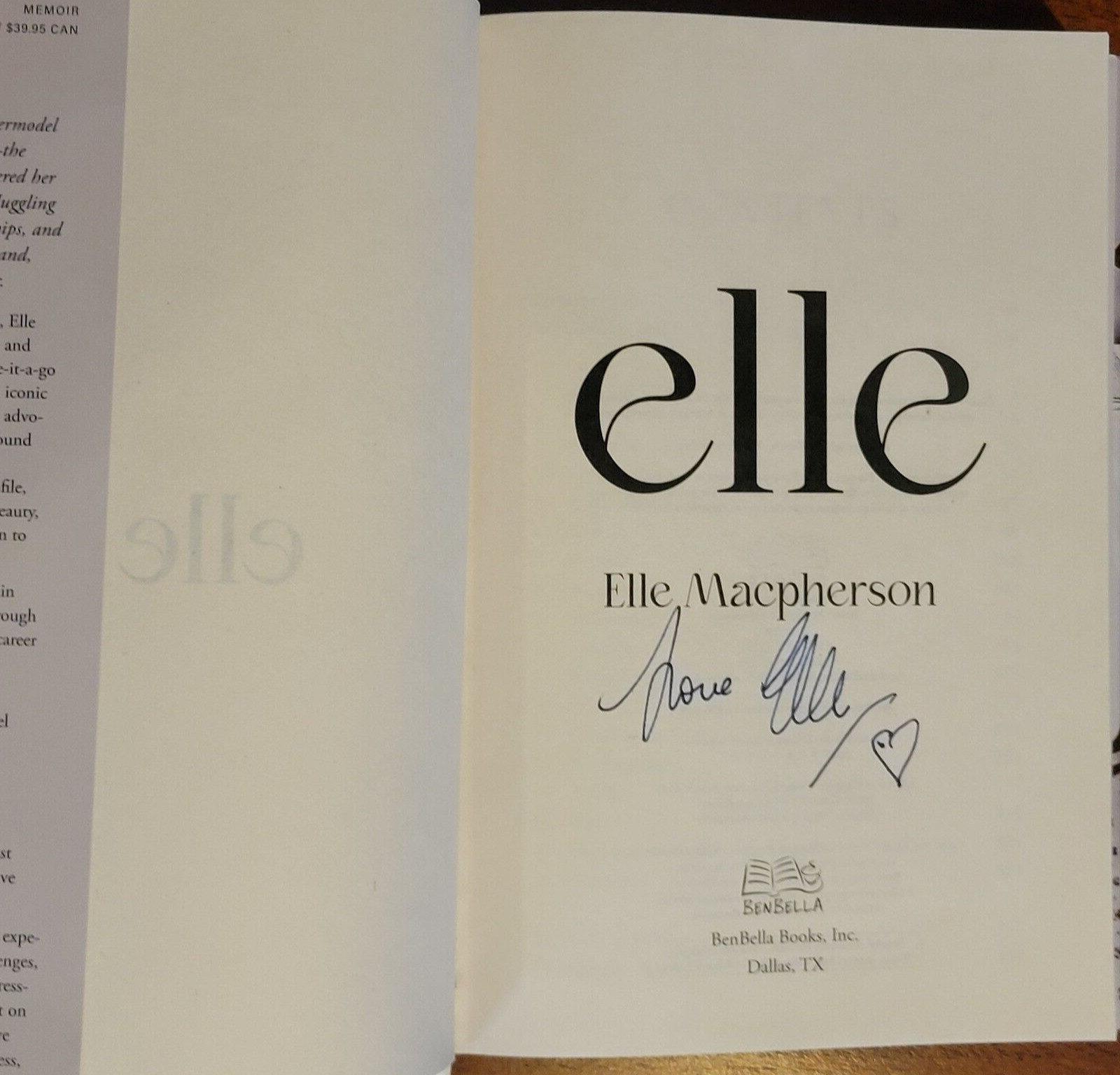 SIGNED! elle: Life, Lessons, and Learning to Trust Yourself by Elle Macpherson