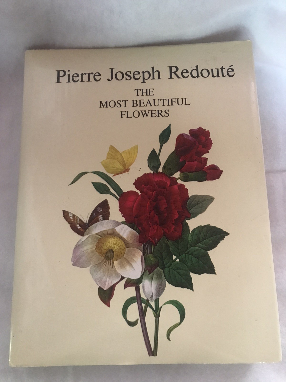 The Most Beautiful Flowers Pierre Joseph Redoute Coffee Table Book HCDJ Vtg 1981