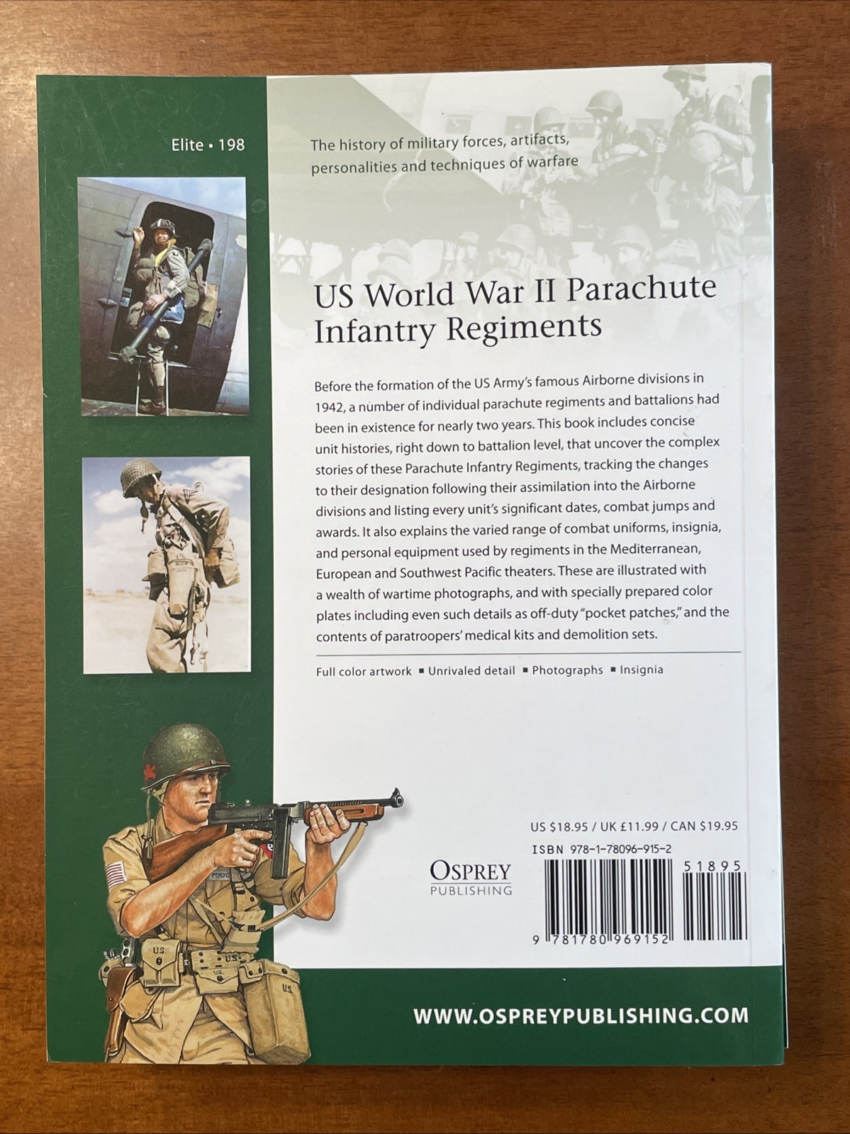 Us World War II Parachute Infantry Reg – Osprey Elite Series , #198 64 Pages, SB