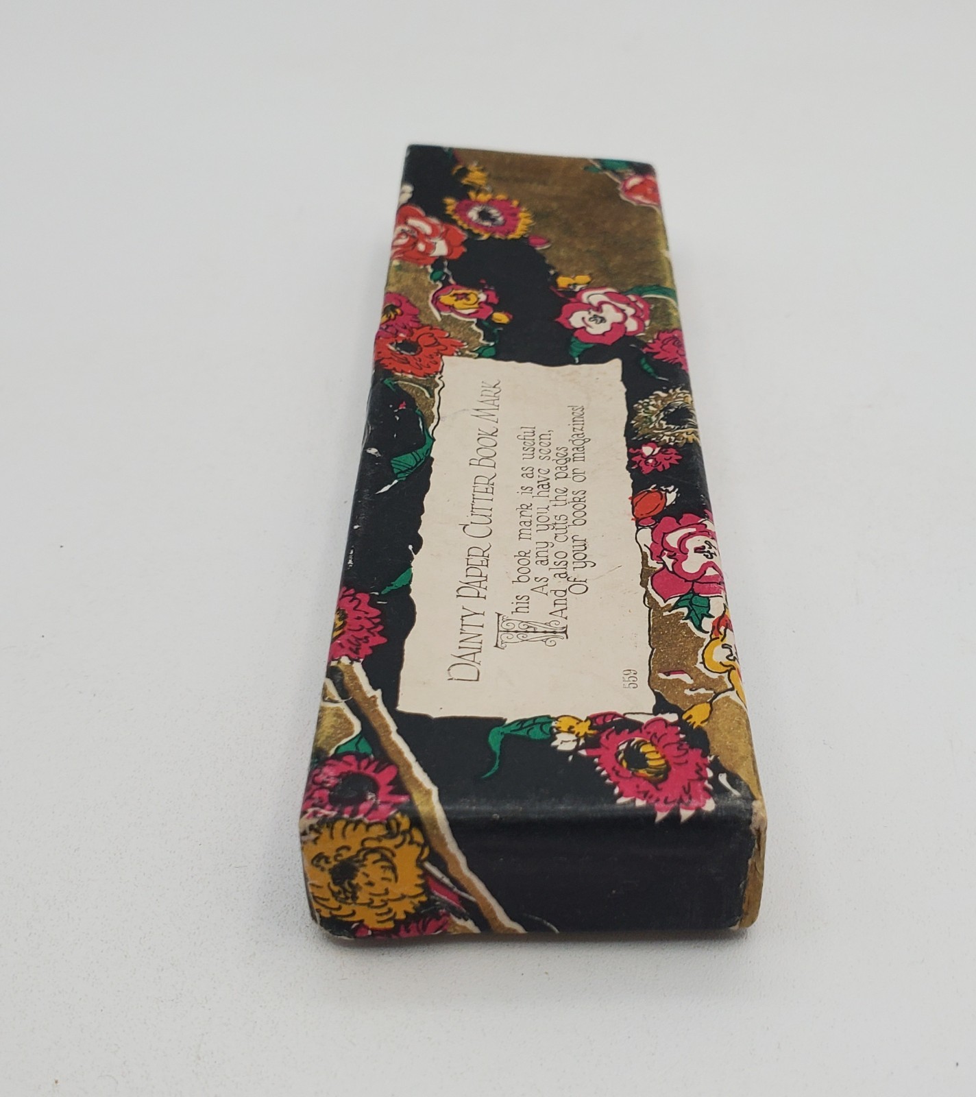 VTG Rust Craft Paper Cutter Book Mark 5.5in Dainty Letter Opener Boston Folk Art