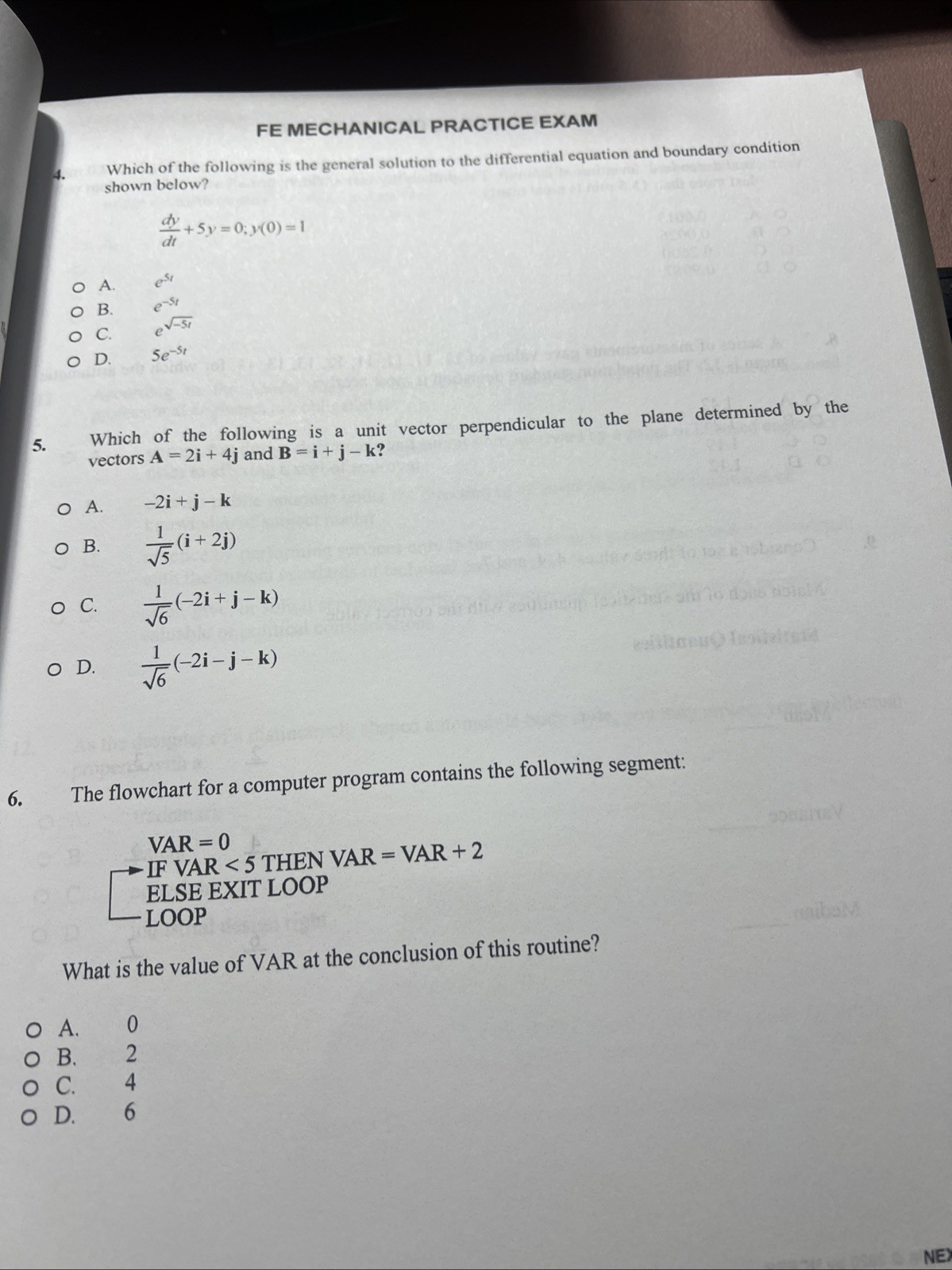 Fe Mechanical Practice Exam by Ncees (2020 Paperback)