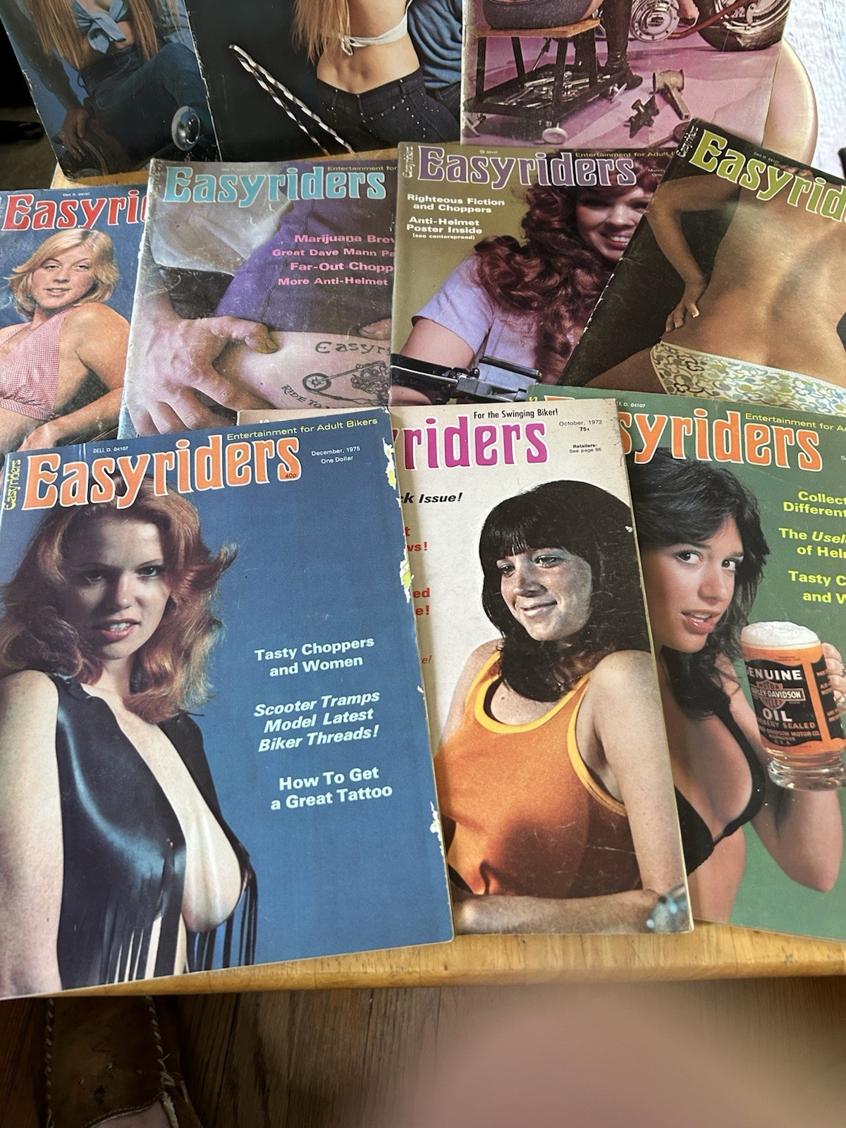 Easyrider Magazines Lot Of 12 Pre Owned Year 1972- 1976 All In The 1970s