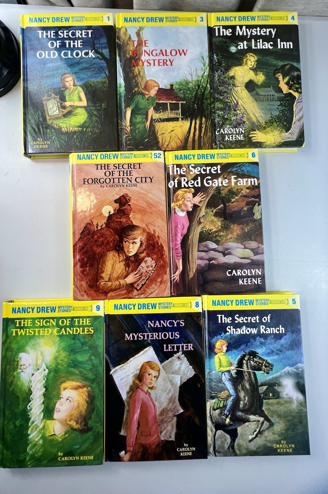 Nancy Drew Mystery Stories Mixed Lot 8 📚Hardcover Books 1992 x Carolyn Keene