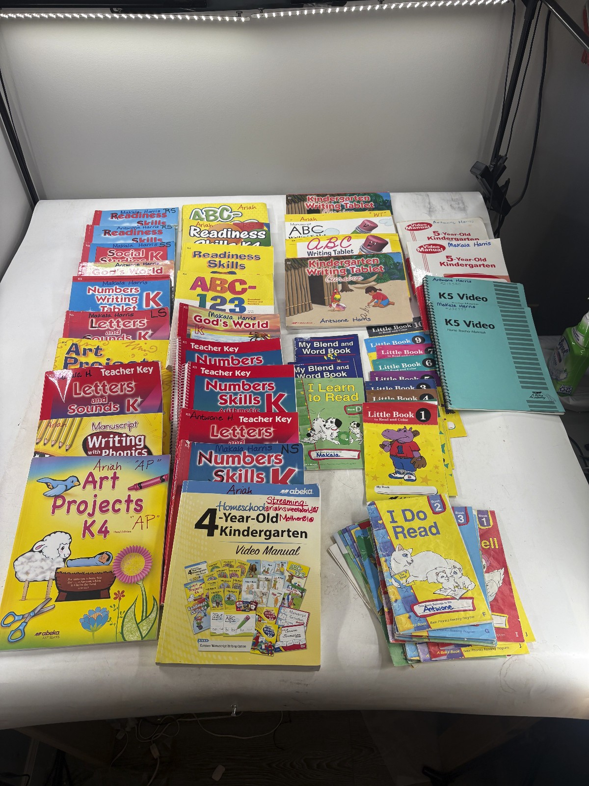Abeka Homeschool Curriculum Grade Kindergarten Medium / Heavy Use See Pics Notes
