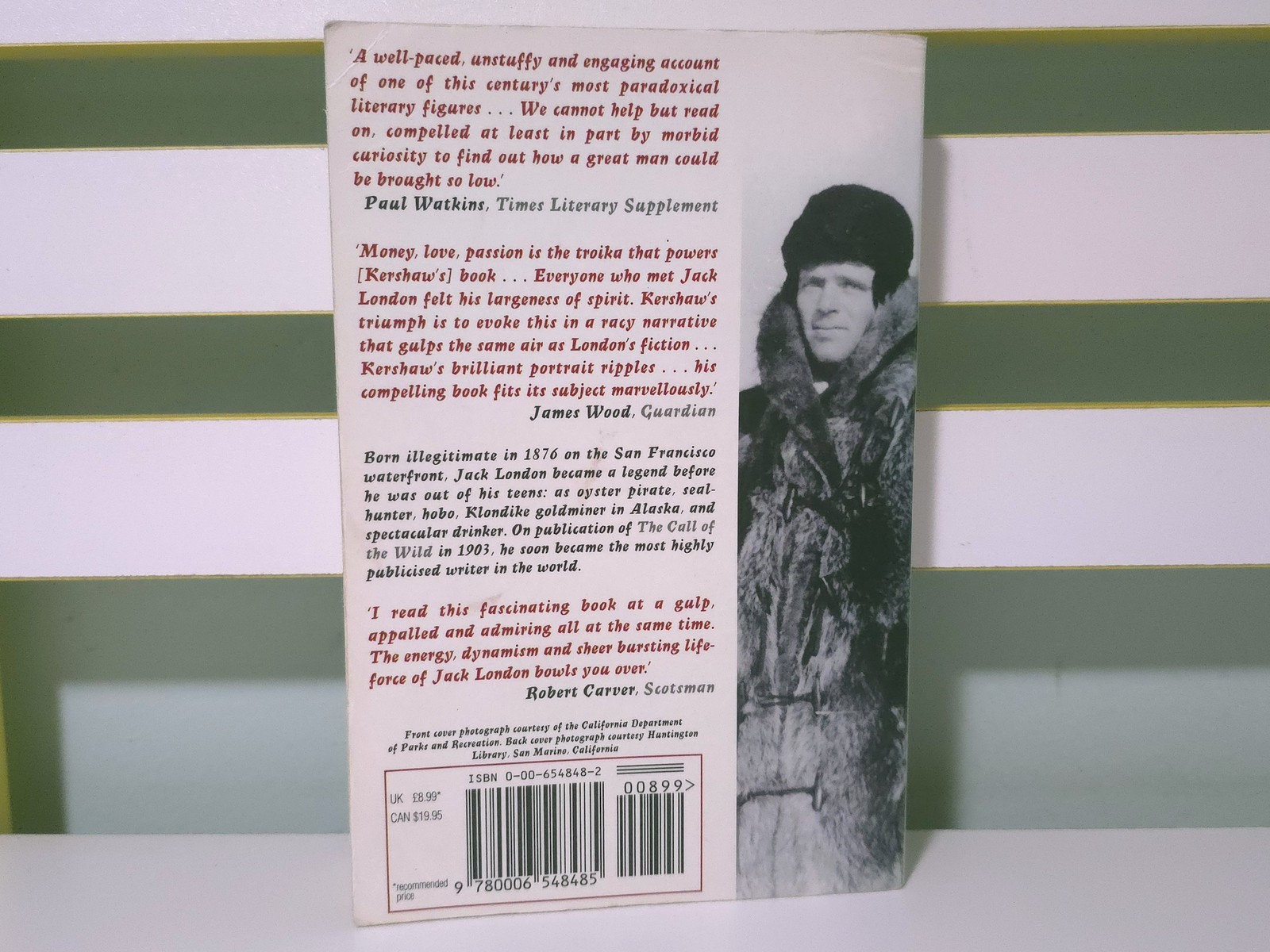Jack London: A Life! Vintage 1998 PB Book by Alex Kershaw