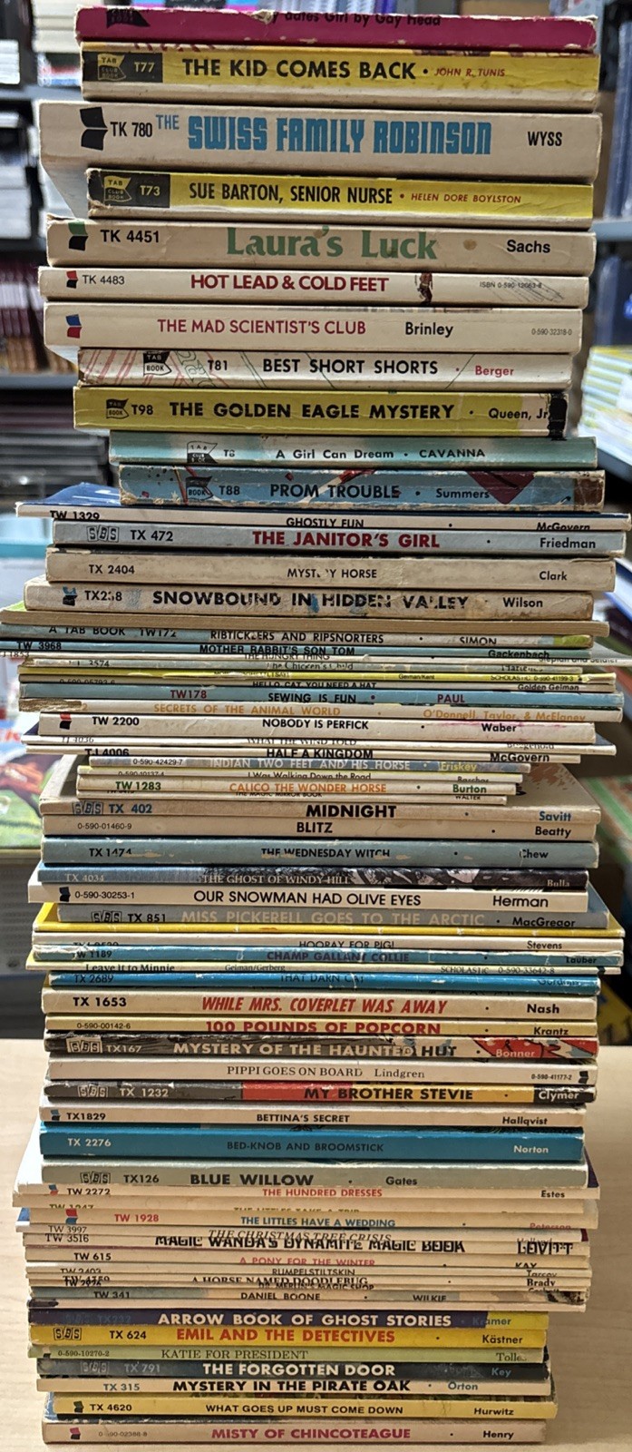Lot 65+ VTG Scholastic Book Service SBS TAB Kids Books PB 50s 60s 70s TX TW TJ