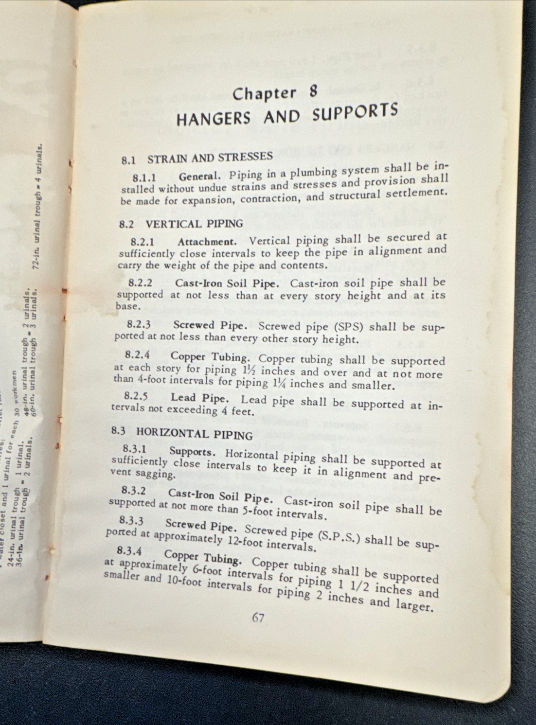 VTG 1955 National Plumbing Code Book ASA A40.8-1955 SC 174 Pages Illustrated