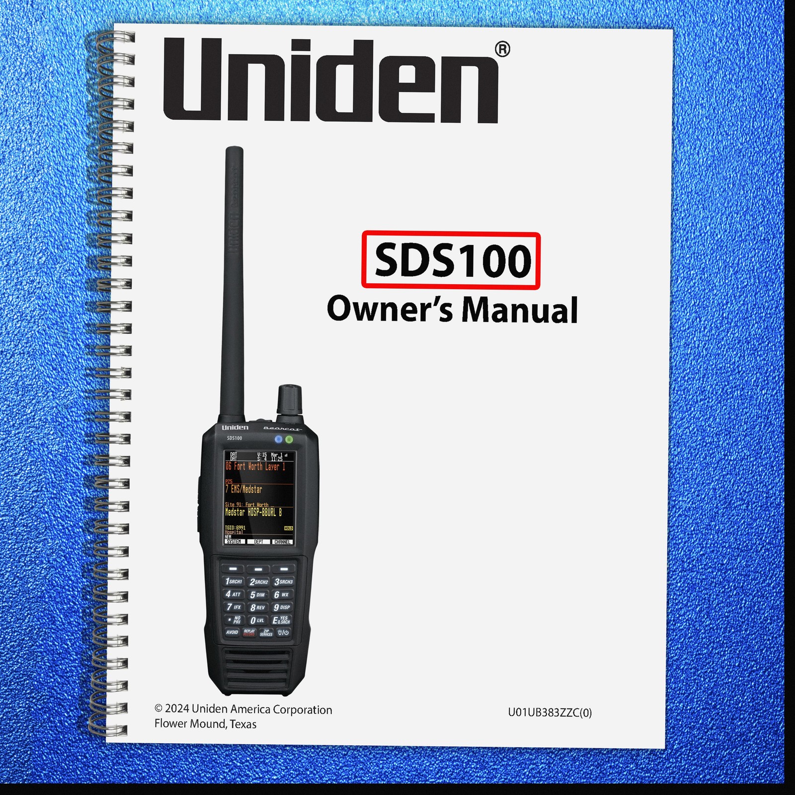 Uniden SDS100 User Manual Operation Instructions, TOUGH SPIRAL & FRONT & BACK