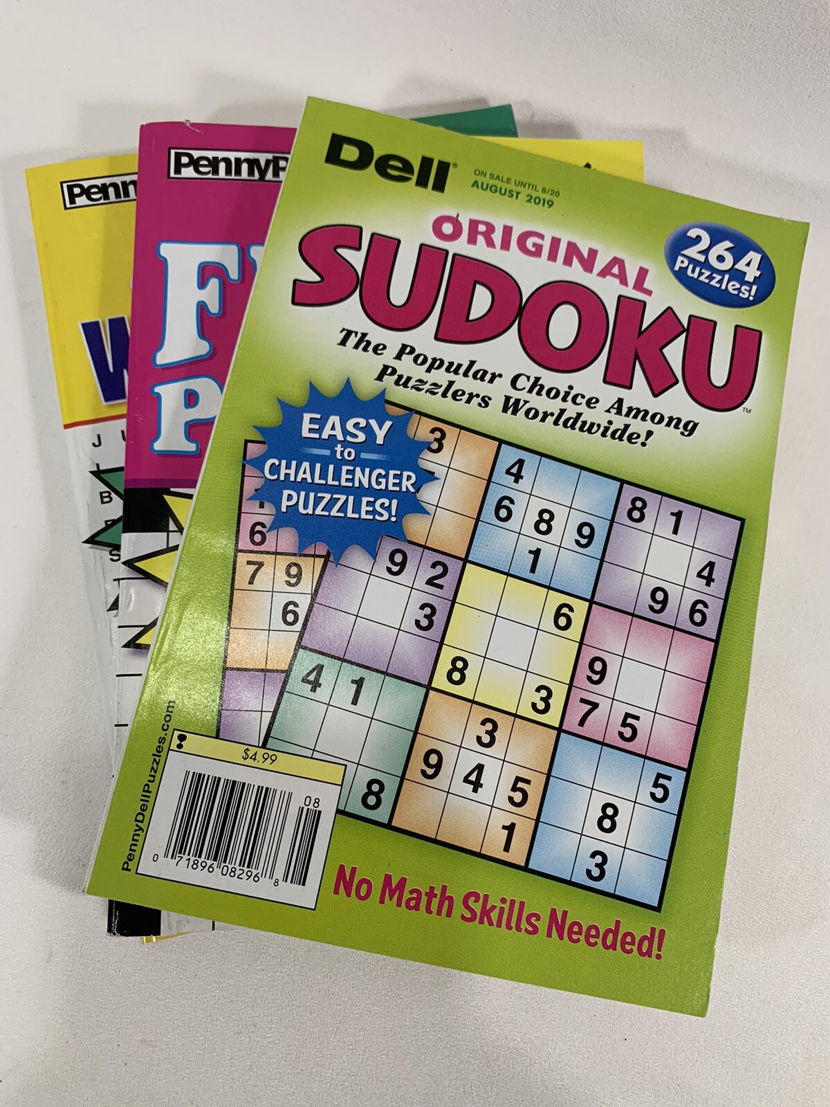 2019 Penny Press Fill Ins – Good Time Word Seek Puzzles Dell Orig SUDOKU 3 Bks B