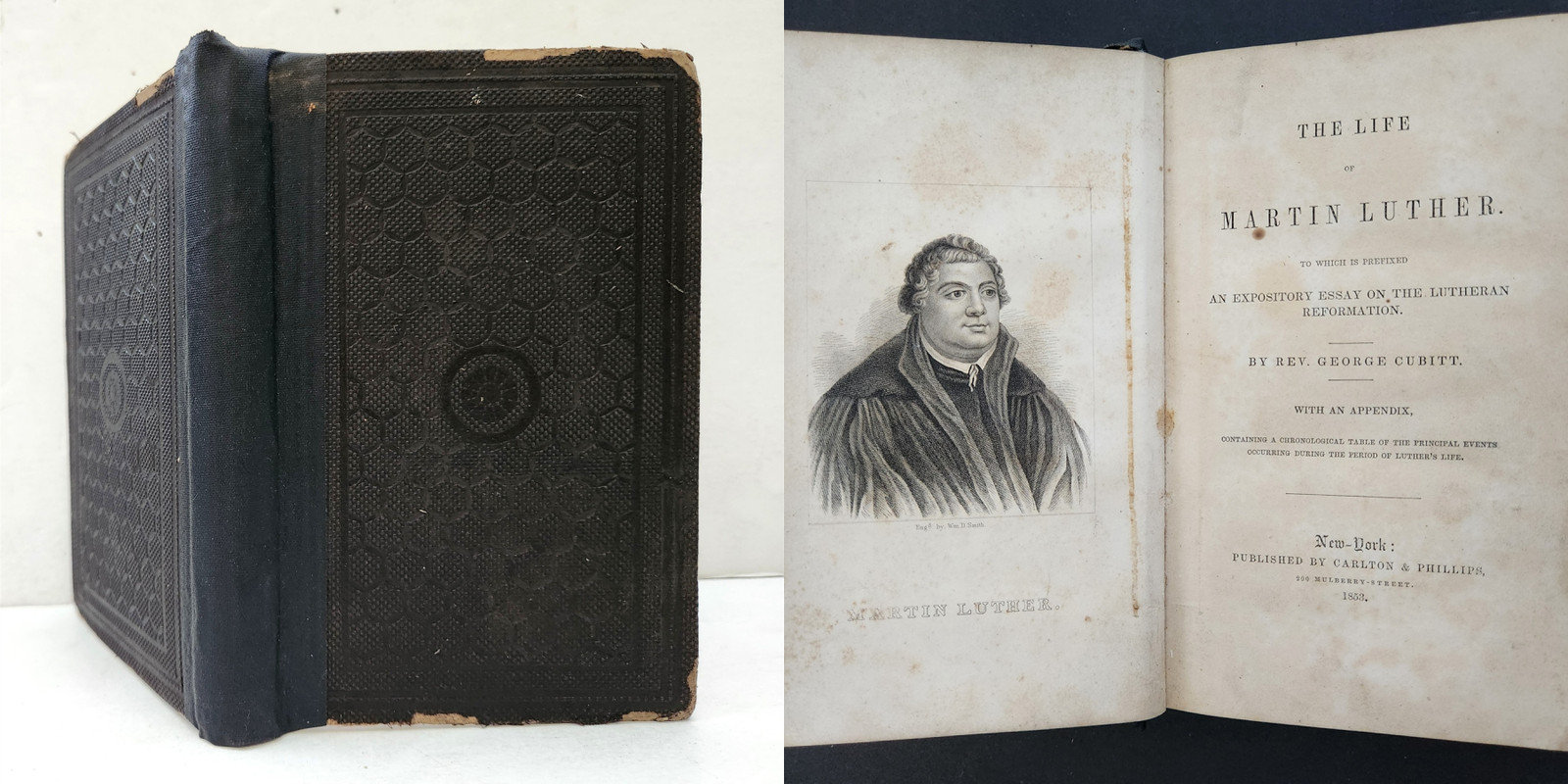 1853 antique LIFE MARTIN LUTHER Rev George Cubitt Lutheran Reformation theology