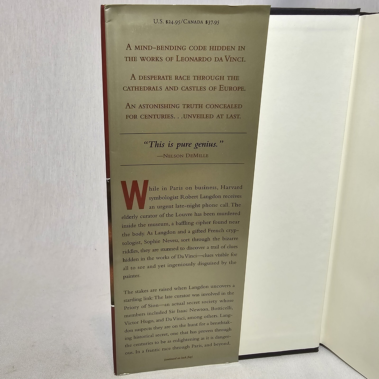 Robert Langdon Ser.: The Da Vinci Code : A Novel by Dan Brown (2003, Hardcover)