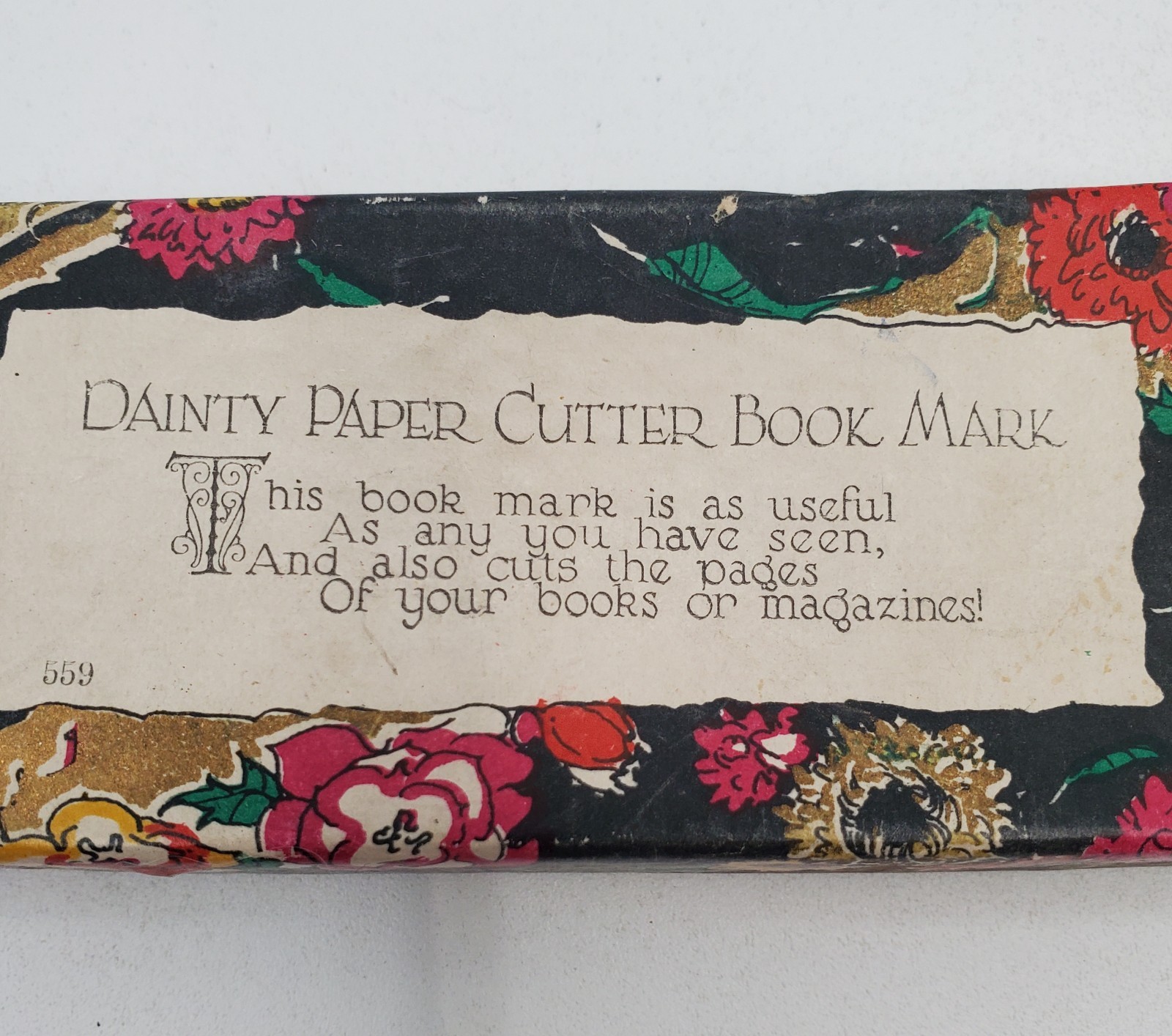 VTG Rust Craft Paper Cutter Book Mark 5.5in Dainty Letter Opener Boston Folk Art