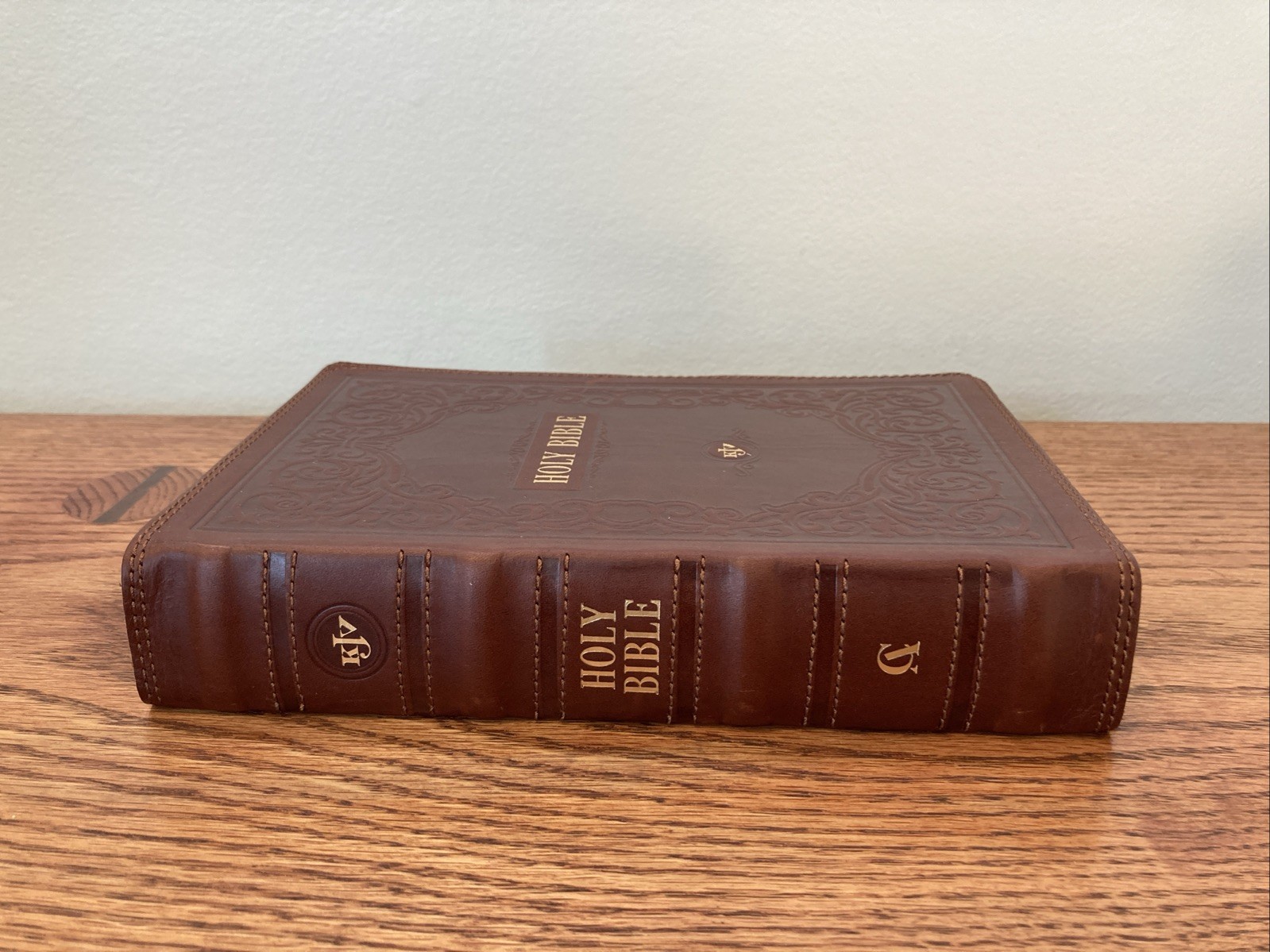 KJV Giant print Bible | Natural Genuine Leather | Thumb-Indexed | Red Letter
