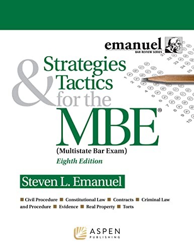Strategies & Tactics for the MBE: M…, Emanuel, Steven