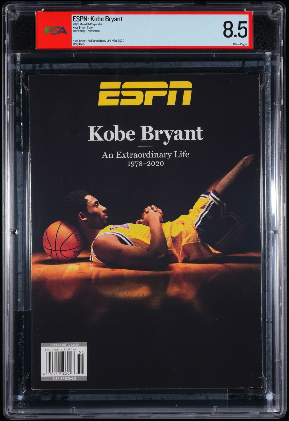 PSA 8.5+ ESPN Kobe Bryant Magazine –An Extraordinary Life 1978–2020 1st Printing