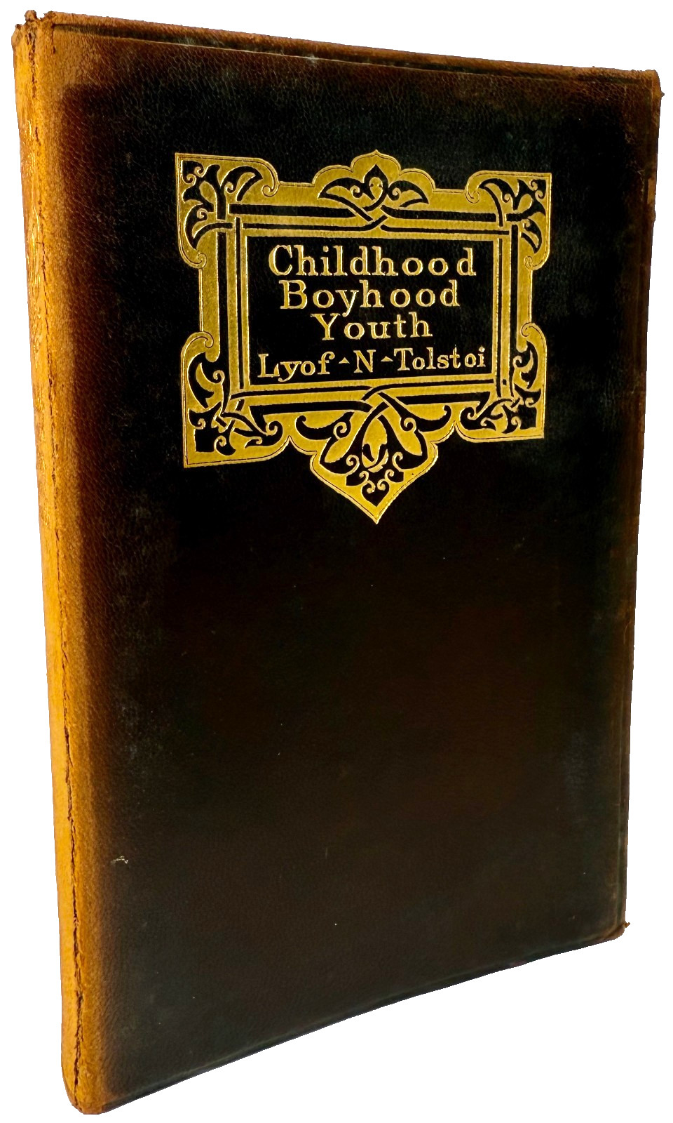 Childhood Boyhood Youth, Leo Tolstoy 1899 with leather cover