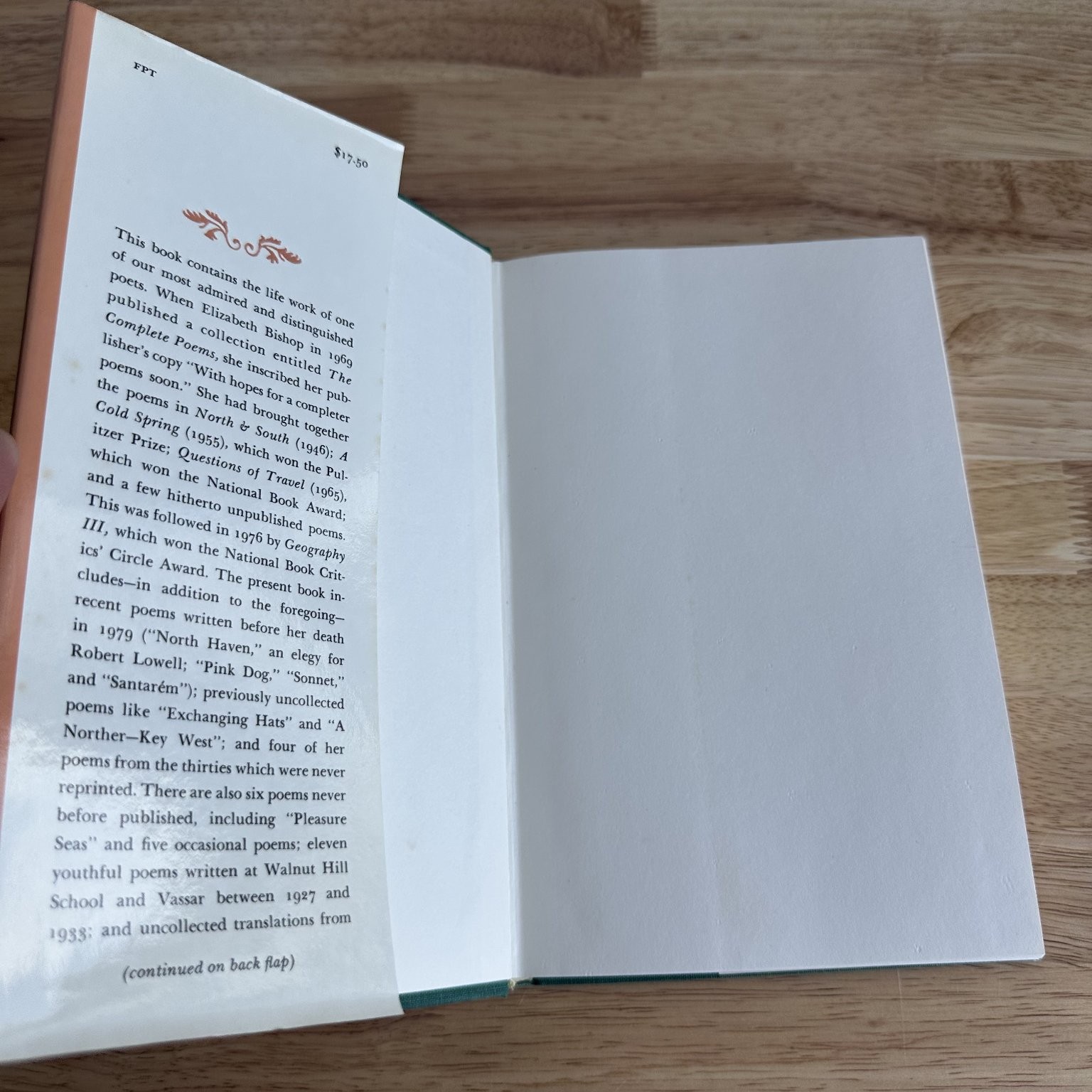 The Complete Poems Elizabeth Bishop 1983 First Printing Poetry Farrar Straus