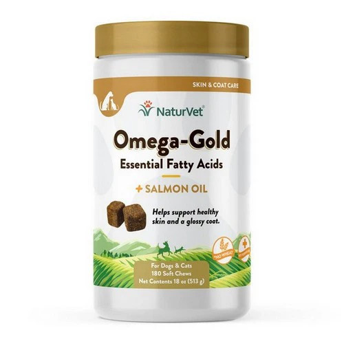 Omega Gold Plus Salmon Oil Soft Chews 18 Oz (180 Count) By NaturVet
