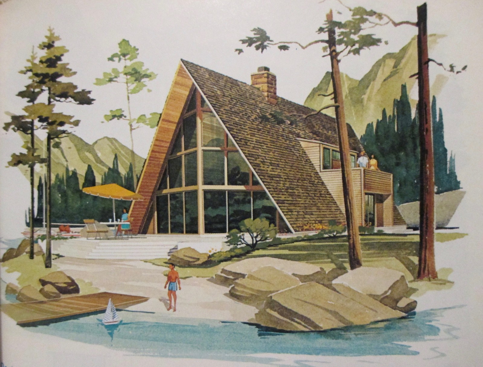 1991 Home Planners VACATION & SECOND HOMES plan book 258 designs Architecture