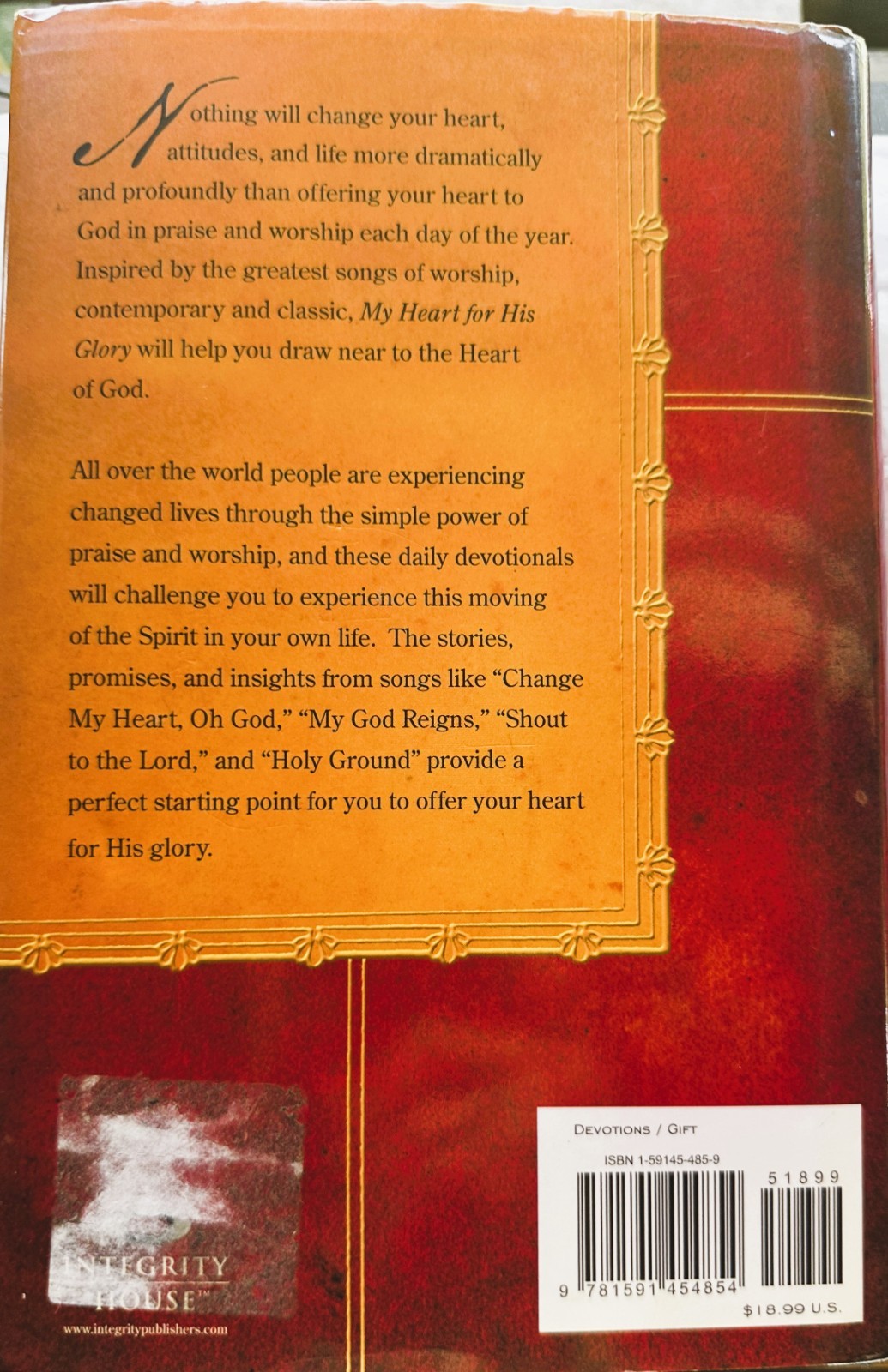 My Heart For His Glory Celebrating His Presence HC/DJ 2006 381 Pages EUC