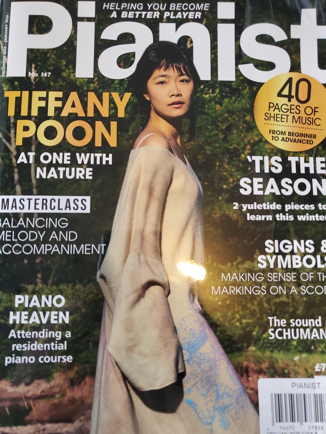 2026 PIANIST Magazine Issue 147 TIFFANY POON 40 Pages SHEET MUSIC Melody SCHUMAN