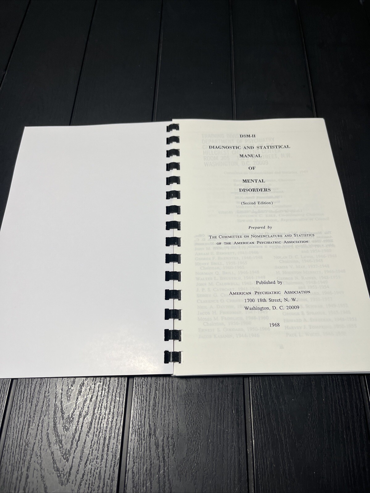 Diagnostic And Statistical Manual DSM-ll 2nd Edit Copy, Reprint, Brand New