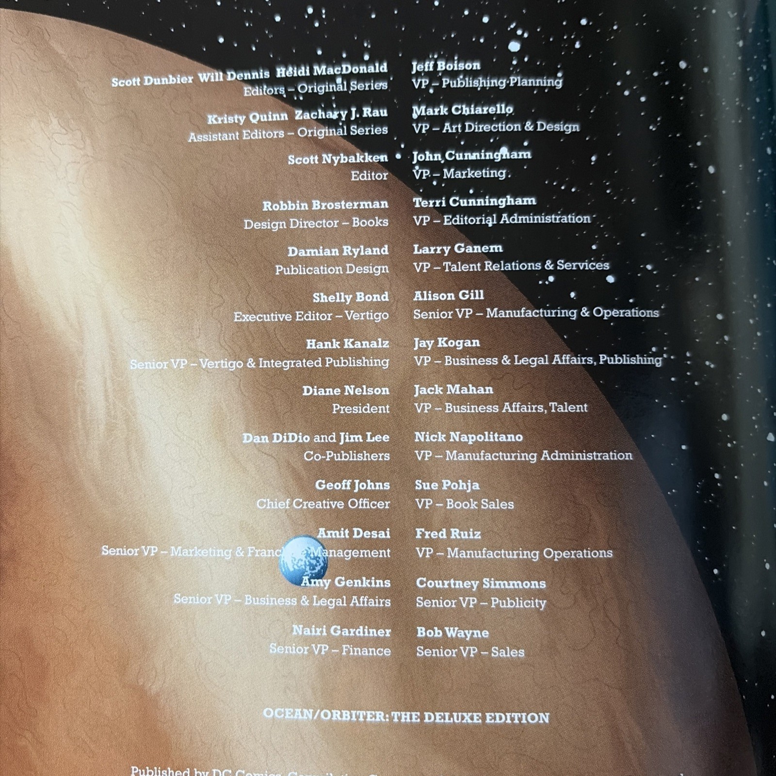 OCEAN ORBITER THE DELUXE EDITION VERTIGO GRAPHIC NOVEL HARDBACK